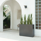 Metallic Heavy Planter for Outdoor Plants, 38Lx10Wx30H Inches Tall and Long Metal Divider Planter Box - 38x30x10