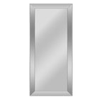 Metallic Stylish Beveled Reflective Silver Full Length Wall Mirror