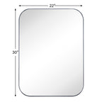 TEHOME Mid-Century Modern Chic Metal Rounded Wall Mirrors