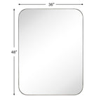 TEHOME Mid-Century Modern Chic Metal Rounded Wall Mirrors