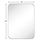 TEHOME Mid-Century Modern Chic Metal Rounded Wall Mirrors