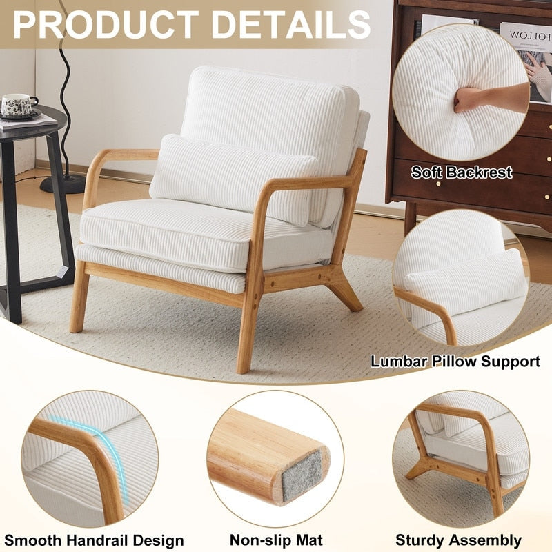 Mid Century Modern Upholstered Accent Chair