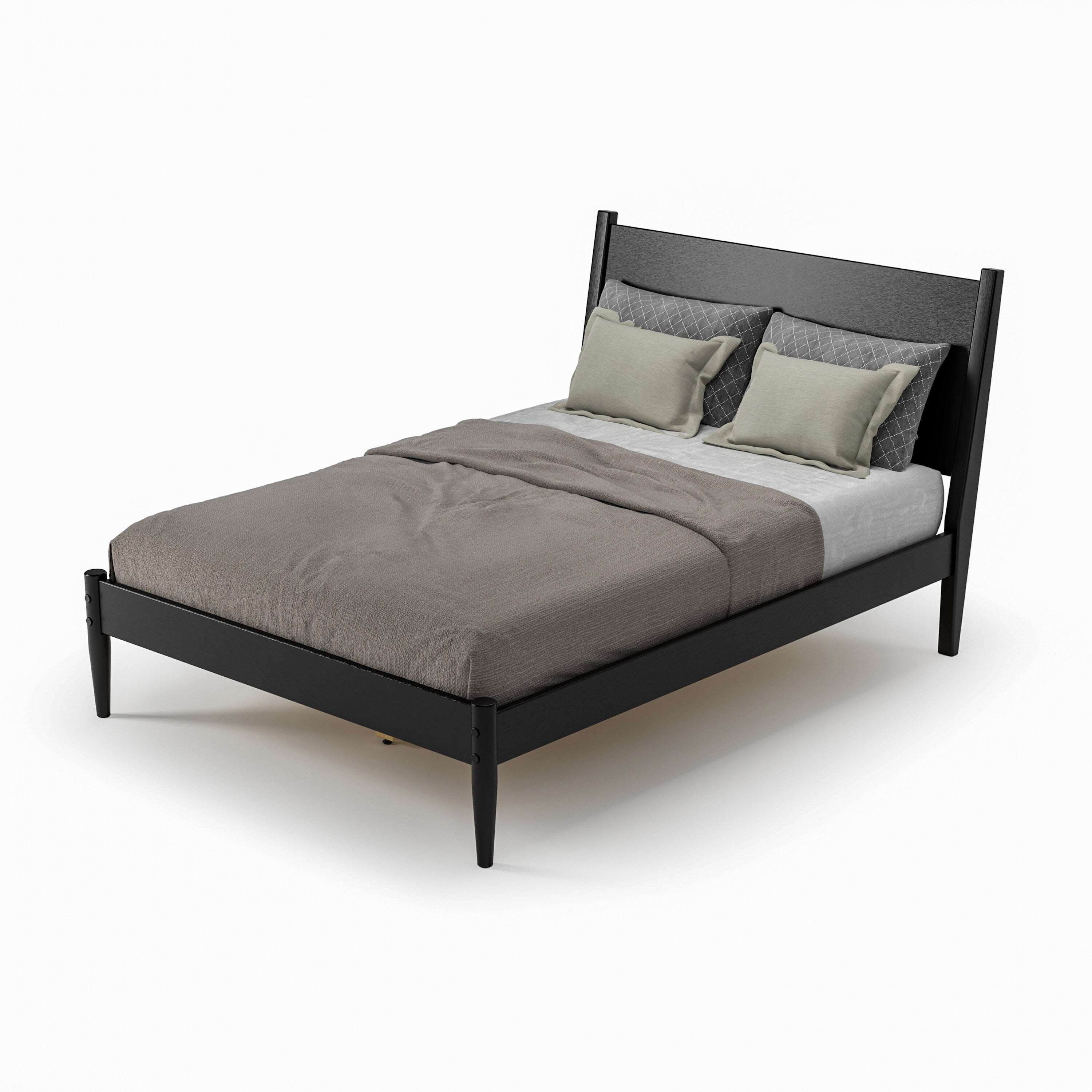 Mid-Century Panel Bed