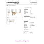 Millennium Lighting Chastine Bathroom Vanity Light Fixture with Clear Beveled Glass Shades