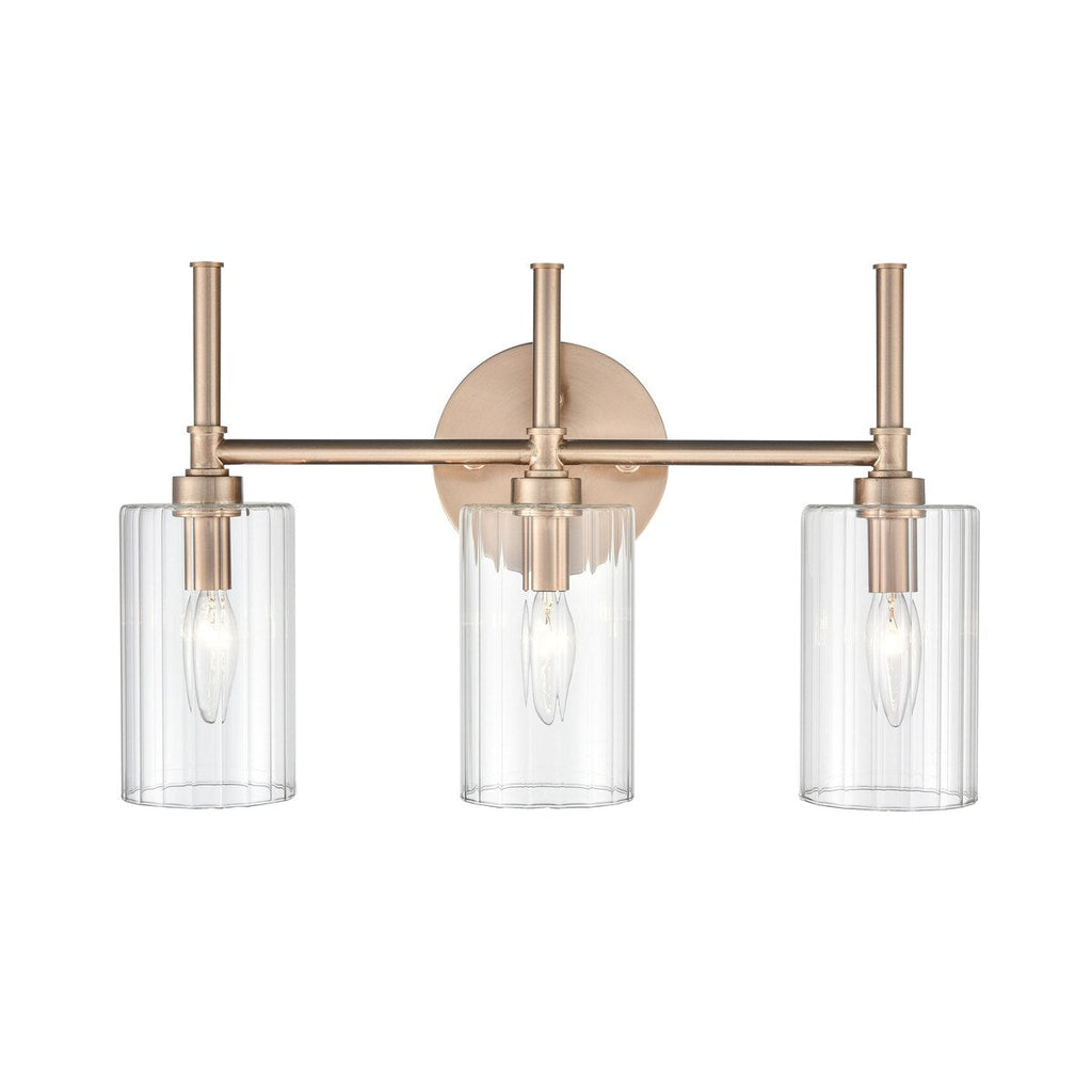 Millennium Lighting Chastine Bathroom Vanity Light Fixture with Clear Beveled Glass Shades