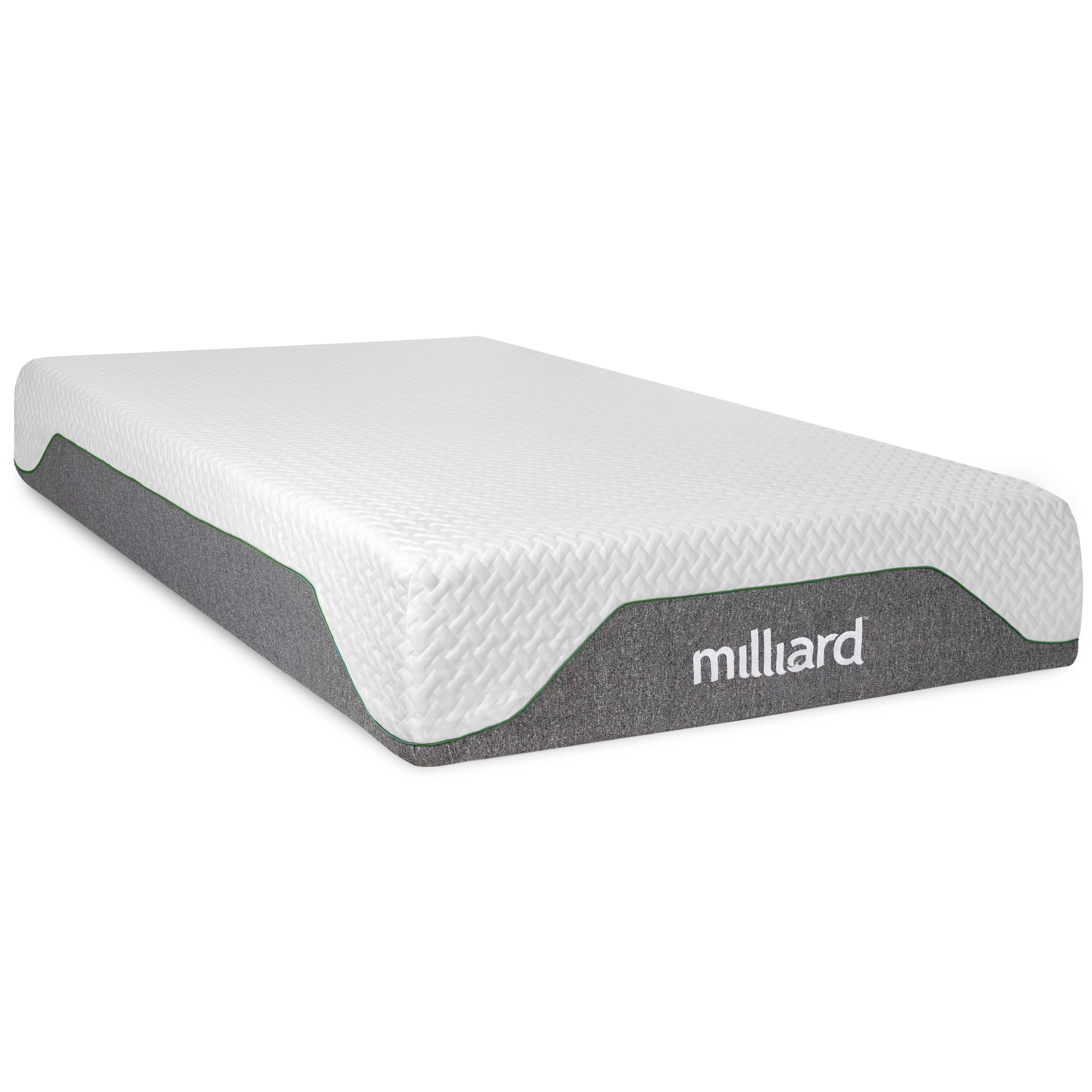 Milliard Memory Foam Mattress 10 inch Firm, Bed-in-a-Box/Pressure Relieving, Classic