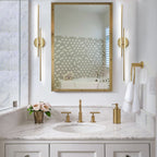 Minimalist 2-Light Dimmable LED Vanity Light Linear Metal Wall Sconce