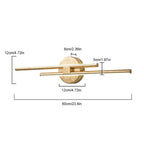 Minimalist 2-Light Dimmable LED Vanity Light Linear Metal Wall Sconce