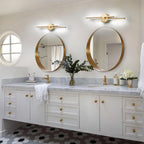 Minimalist 2-Light Dimmable LED Vanity Light Linear Metal Wall Sconce