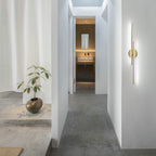 Minimalist 2-Light Dimmable LED Vanity Light Linear Metal Wall Sconce