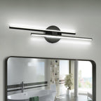 Minimalist 2-Light Dimmable LED Vanity Light Linear Metal Wall Sconce