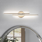 Minimalist 2-Light Dimmable LED Vanity Light Linear Metal Wall Sconce