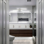 Minimalist 2-Light Dimmable LED Vanity Light Linear Metal Wall Sconce