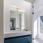 Minimalist 2-Light Dimmable LED Vanity Light Linear Metal Wall Sconce