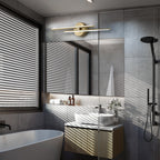 Minimalist 2-Light Dimmable LED Vanity Light Linear Metal Wall Sconce