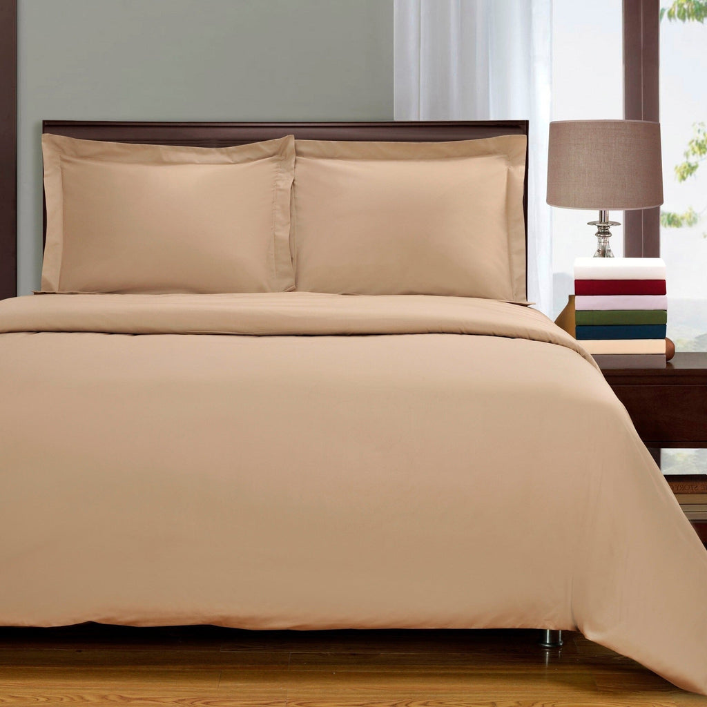 Superior 300-Thread Count Cotton Percale Duvet Cover Set
