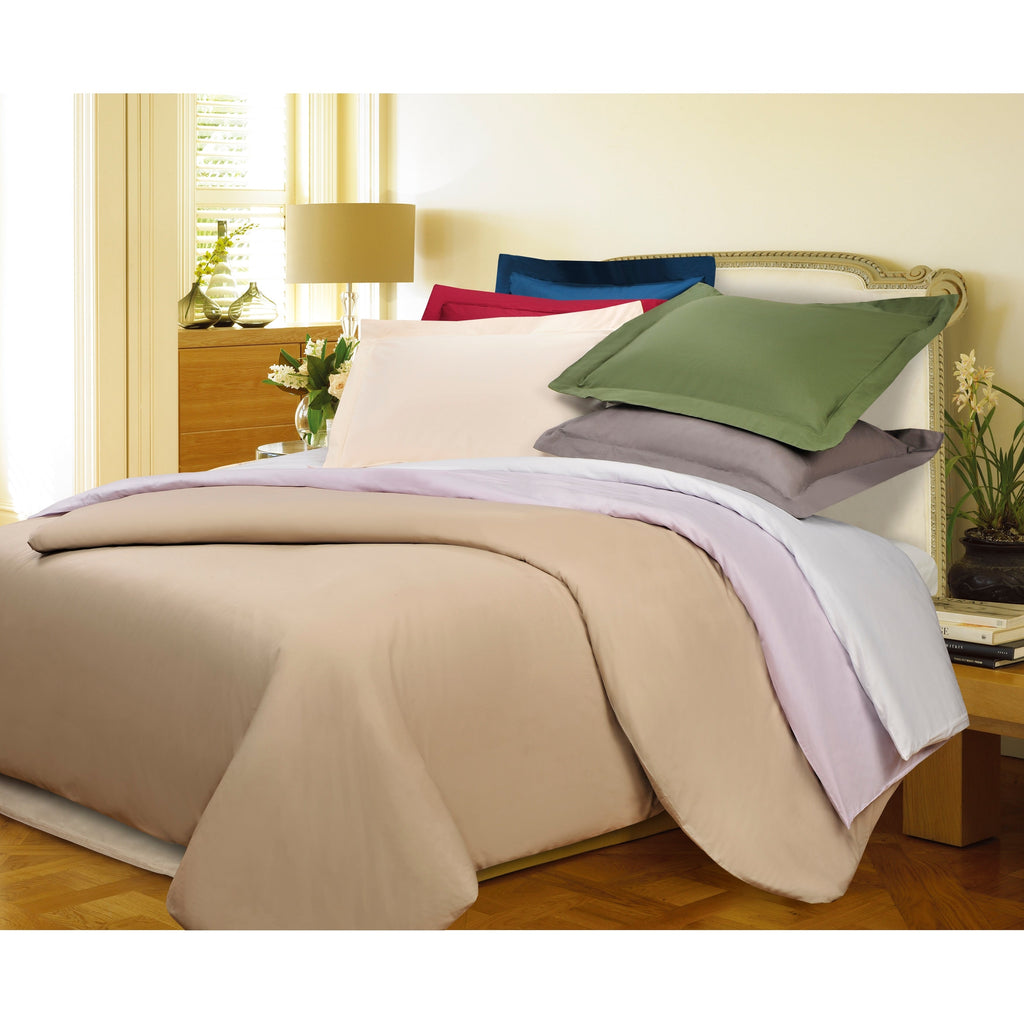 Superior 300-Thread Count Cotton Percale Duvet Cover Set