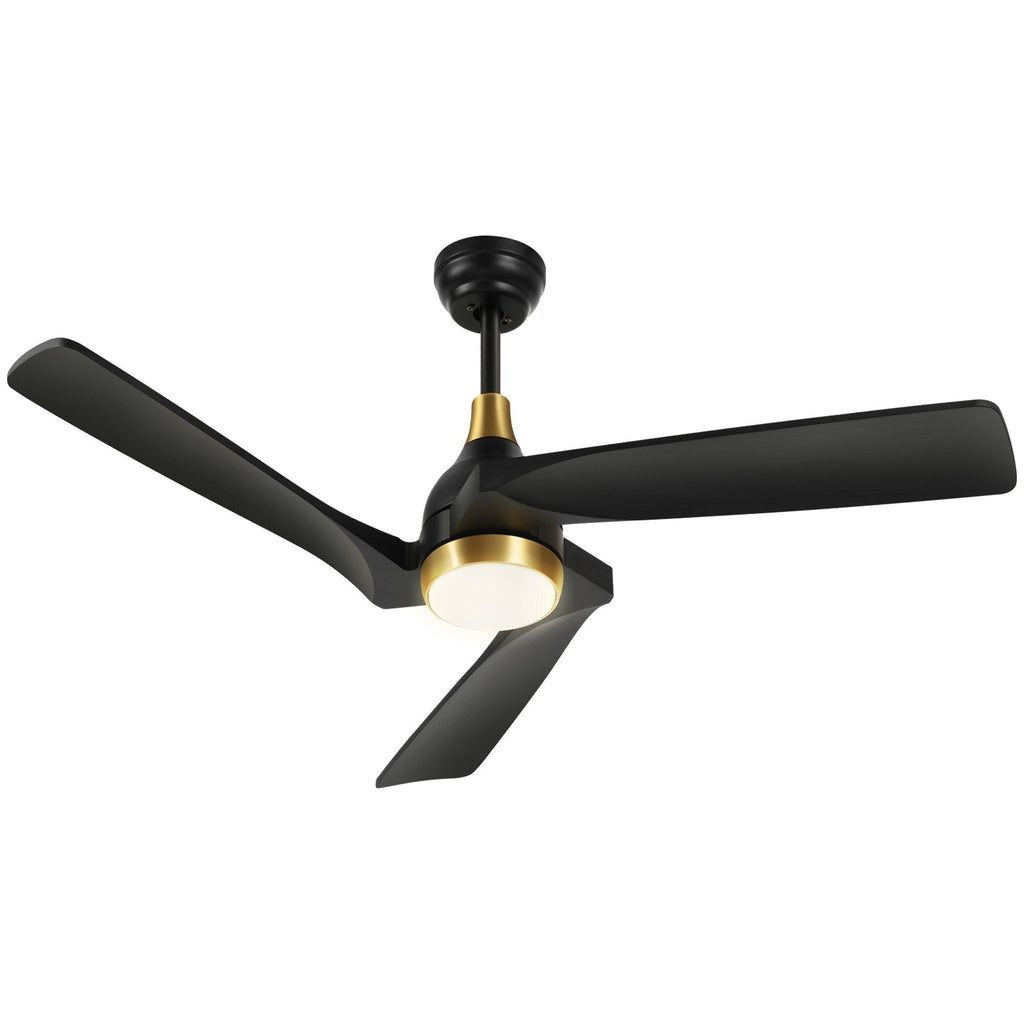 Moasis 52 Modern Remote Control Ceiling Fan with Lights and 5 Solid Wood Blades