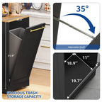 Moasis 53-inch Rolling Kitchen Island Storage Cabinet Portable Mobile Kitchen Cart