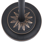 Moasis 71 Traditional Torchiere Floor Lamp with Adjustable Reading Light, Alabaster glass shades - 71H