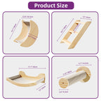 Moasis Cat Wall Shelves Set Wall Mounted Wood Cat Climber Set