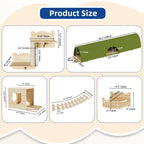 Moasis Cat Wall Shelves Set Wall Mounted Wood Cat Climber Set