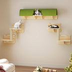 Moasis Cat Wall Shelves Set Wall Mounted Wood Cat Climber Set