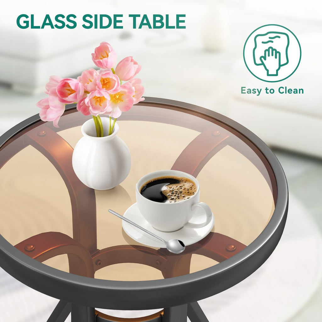 Moasis Red 3 PCs Patio Bistro Set Outdoor Furniture with Cushioned Seats - 3 Pcs