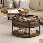 Moasis Round Lift Top Coffee Table with Hidden Storage