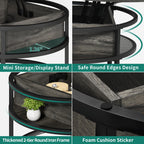 Moasis Round Lift Top Coffee Table with Hidden Storage