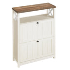 Moasis Shoe Storage Cabinet Organizer with 2 Compartments for Entryway Hallway