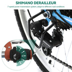 Moasis24/ 26 7-speed Cruiser Bike Adjustable Step Through Bike Commute Bike Bicycle