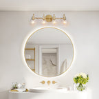 Modern 2/3/4/5-Light Bathroom Vanity Light Globe Glass Wall Sconce Minimalist Design
