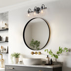 Modern 2/3/4/5-Light Bathroom Vanity Light Globe Glass Wall Sconce Minimalist Design