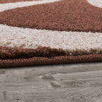 Modern Area Rug Floral Pattern with Contour Cut