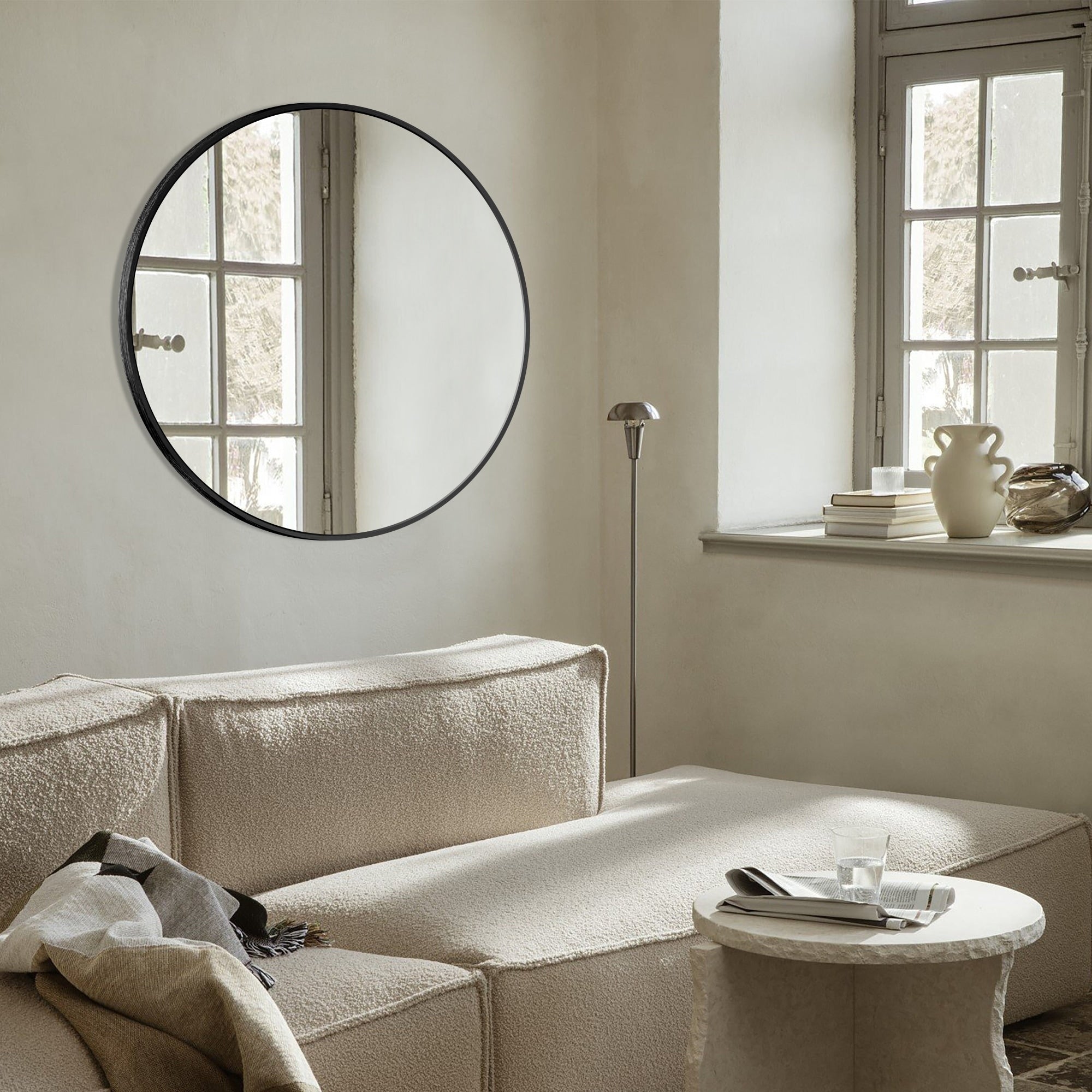Modern Bathroom Wall Mounted Round Vanity Mirror