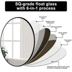 Modern Bathroom Wall Mounted Round Vanity Mirror