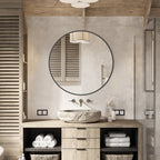 Modern Bathroom Wall Mounted Round Vanity Mirror