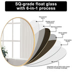 Modern Bathroom Wall Mounted Round Vanity Mirror