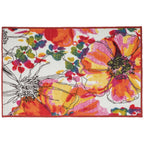 World Rug Gallery Modern Bright Flowers Non-Slip Area Rug Multi