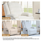 Modern Corduroy Manual Recliner Chair, Lounger Adjustable Recliners with Wide Armrest