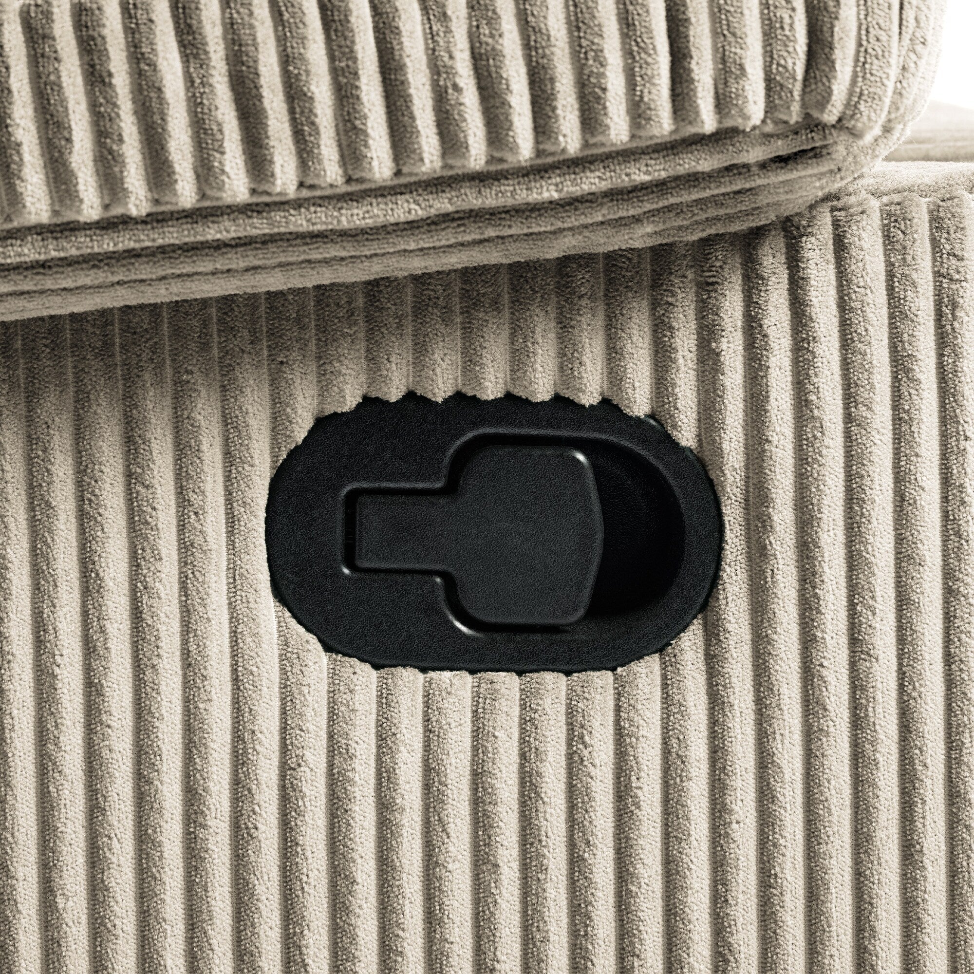 Modern Corduroy Manual Recliner Chair, Lounger Adjustable Recliners with Wide Armrest