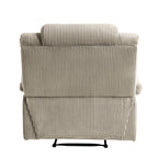 Modern Corduroy Manual Recliner Chair, Lounger Adjustable Recliners with Wide Armrest