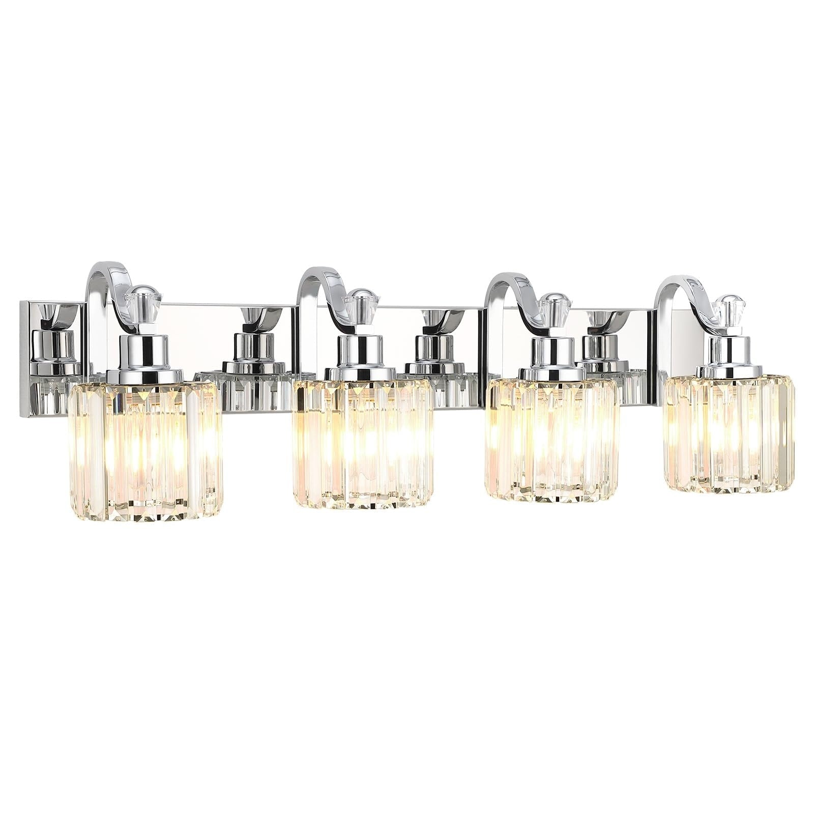 Modern Crystal Bathroom Vanity Lights Dimmable Wall Sconces