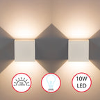 Modern Wall Sconce LED Waterproof Wall Lamp Aluminum with Adjustable Beam 10-Watt 4000K Cool White Indoor Outdoor