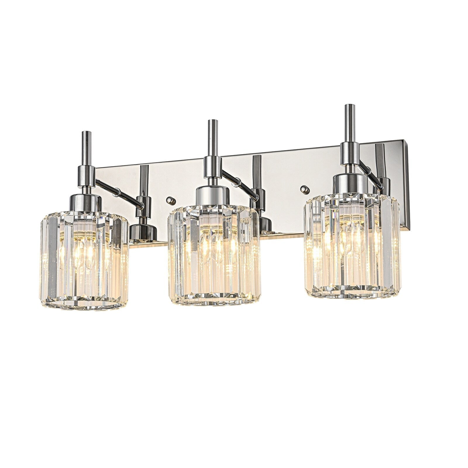 Modern Dimmable Crystal Bathroom Vanity Light Wall Sconces with Crystal Shades