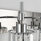 Modern Dimmable Crystal Bathroom Vanity Light Wall Sconces with Crystal Shades