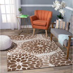 World Rug Gallery Modern Floral Circles Area Rug