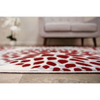 World Rug Gallery Modern Floral Circles Area Rug