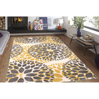World Rug Gallery Modern Floral Circles Area Rug